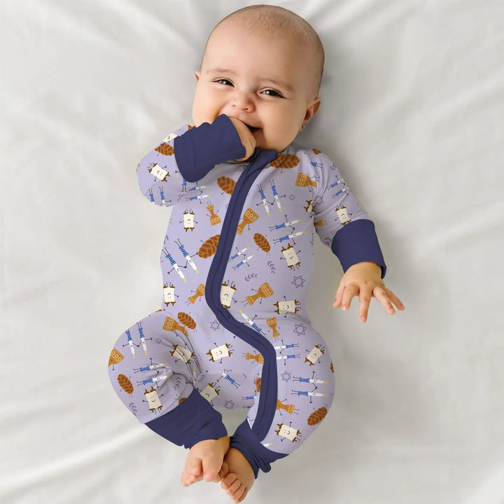 Shabbat Shalom Family Matching Bamboo Convertible Zippy