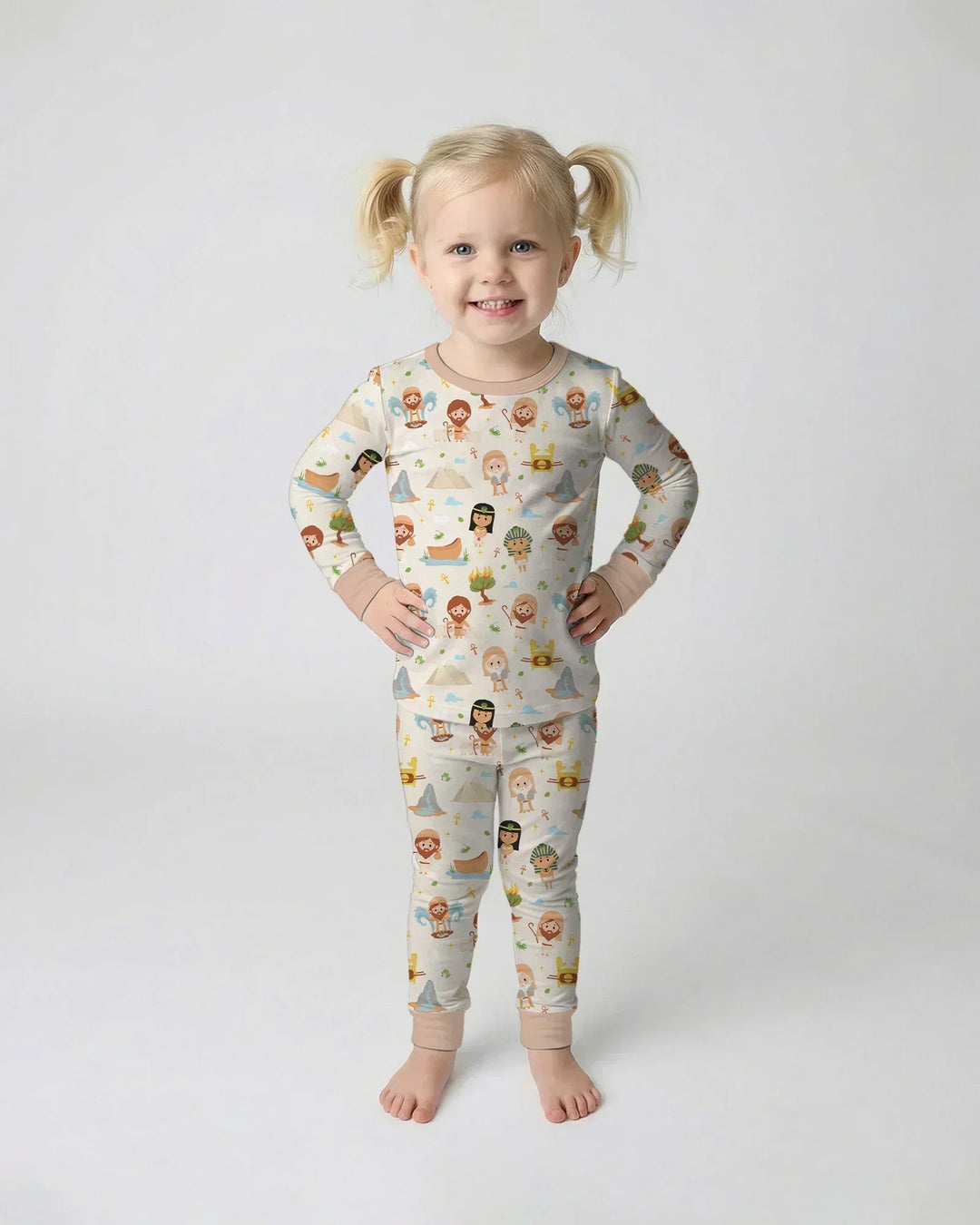 Moses Story Bamboo Two Piece Long Sleeve Pajama Set