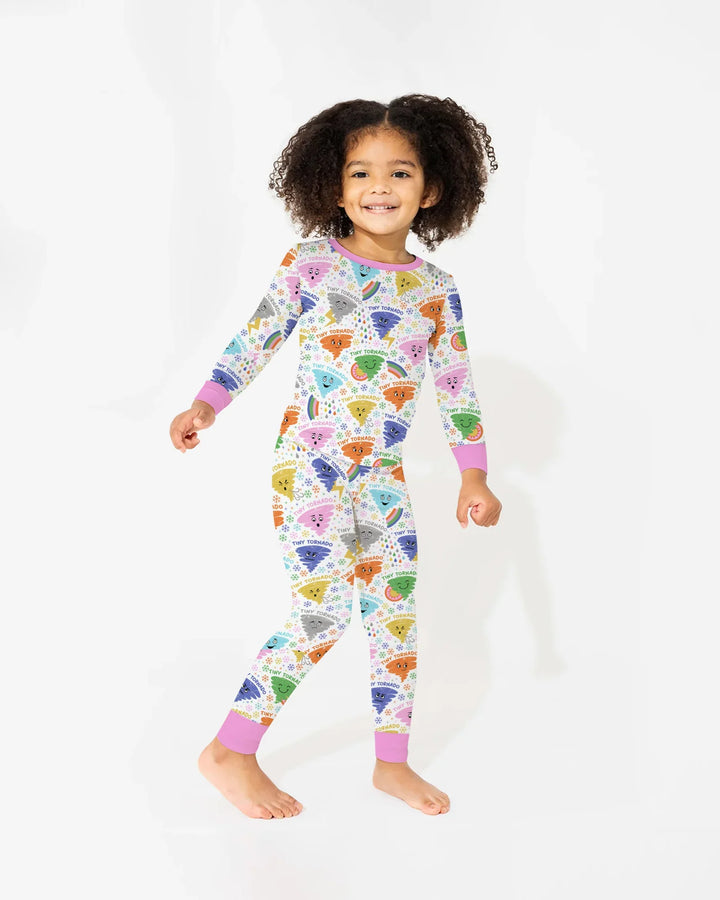 Tornado Family Matching Bamboo Two Piece Long Sleeve Pajama Set