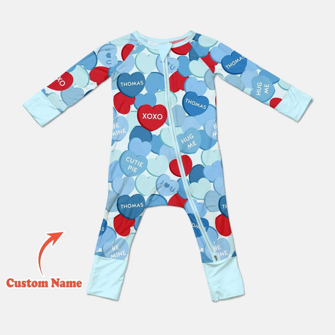 Valentine Candy Crush Family Matching Bamboo Convertible Zippy