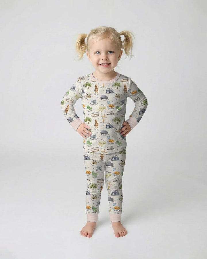 He Is Risen Family Matching Bamboo Two Piece Long Sleeve Pajama Set