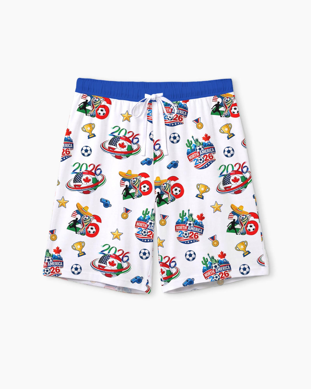 World Soccer North America 2026 Family Matching Bamboo Men Short Sleeve Short Pajama Set