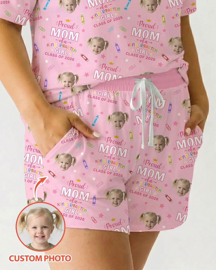 Proud Dad Mom Of Class Of 2026 Bamboo Women Short Sleeve Short Pajama Set