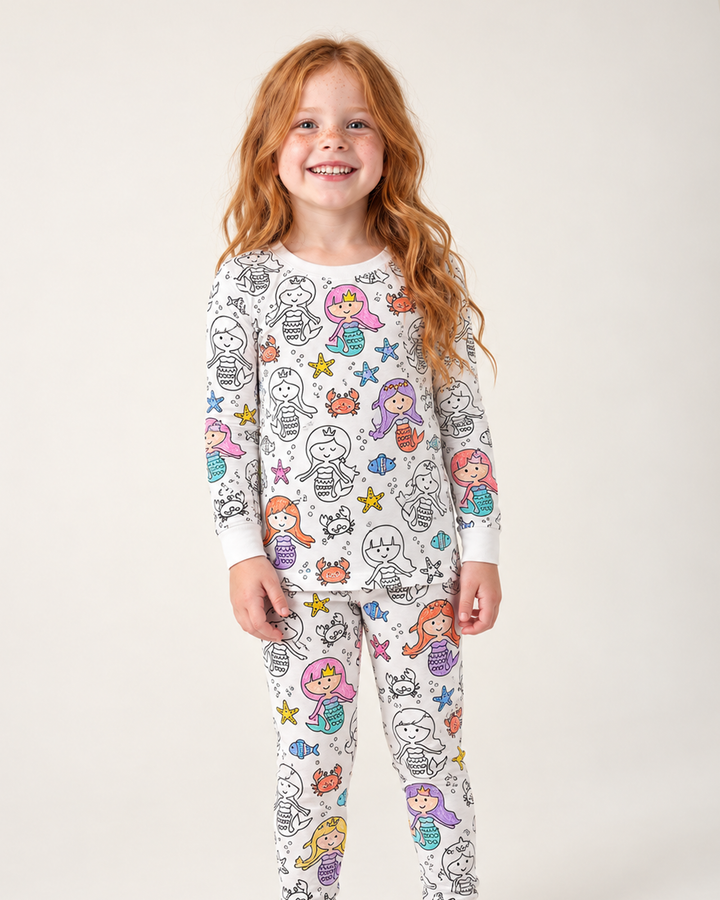 All Colorable Bamboo Two Piece Long Sleeve Pyjamas Set