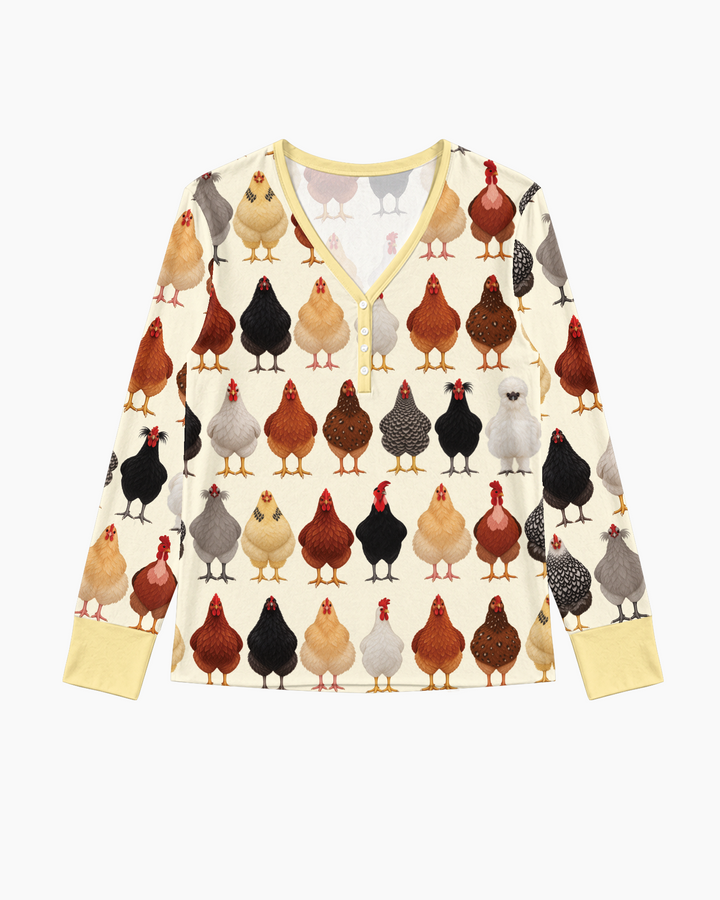 Cluckin' Cute Bamboo Women Pajama Set