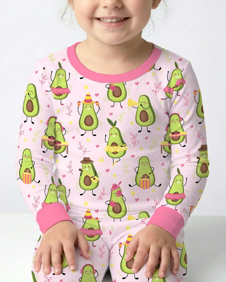 Avocado Fiesta Bamboo Two Piece Long Sleeve Pajama Set