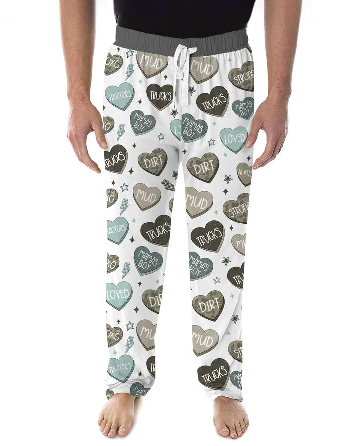 Personalized Hunting Sweethearts Candy Daddy & Me Matching Bamboo Men's Pajama Set