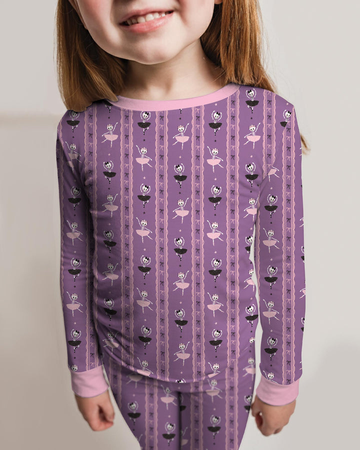 Spooky Ballerina Parade Bamboo Two Piece Long Sleeve Pajama Set