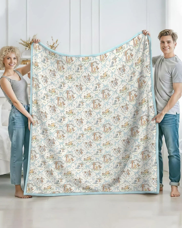 Spring Meadow Friends Bamboo Blanket