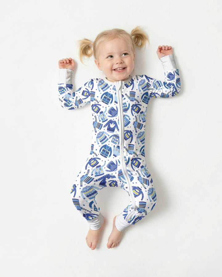 Cute Hanukkah Jumpers Bamboo Convertible Zippy
