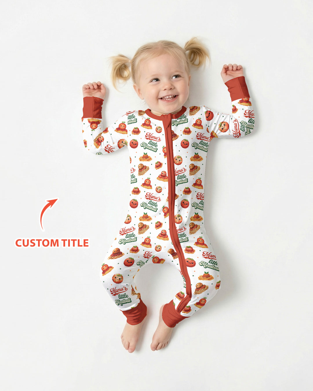 Custom Name Little Meatball Bamboo Convertible Zippy