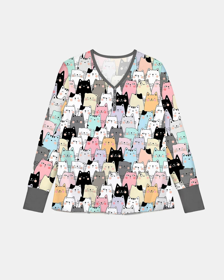 Purrfect Crowd Bamboo Women Pajama Set