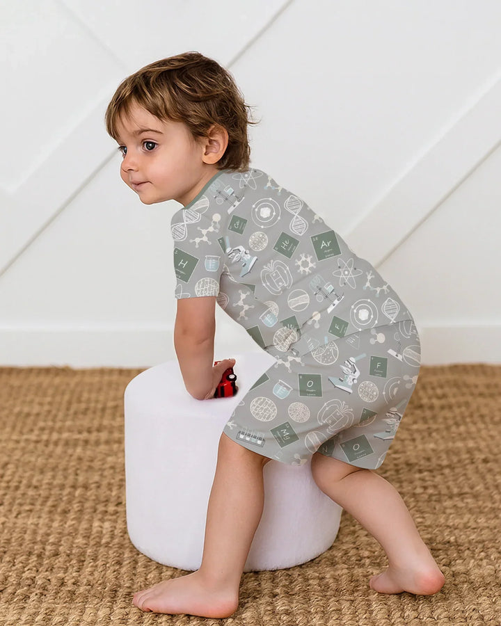 A Moment Of Science Bamboo Two Piece Short Sleeve Shorts Pajama Set