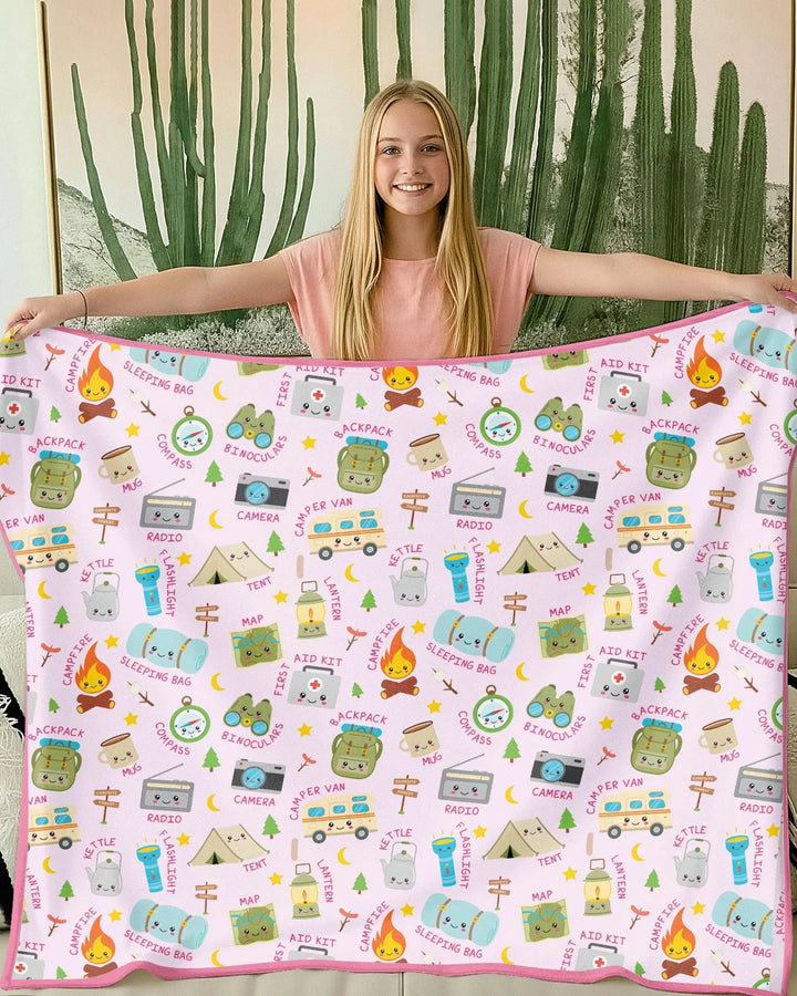 Little Camp Adventure Family Matching Blanket