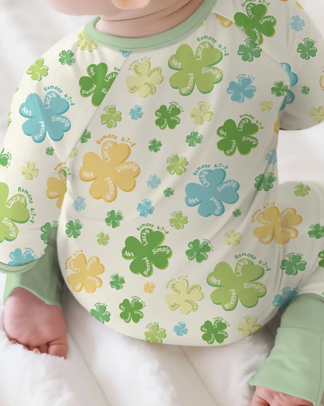Shamrocks Print St. Patrick's Day Bamboo Convertible Zippy