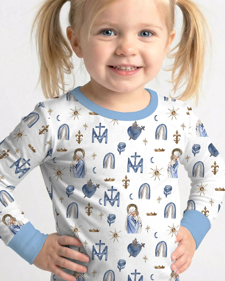Little Ave Maria Bamboo Two Piece Long Sleeve Pajama Set
