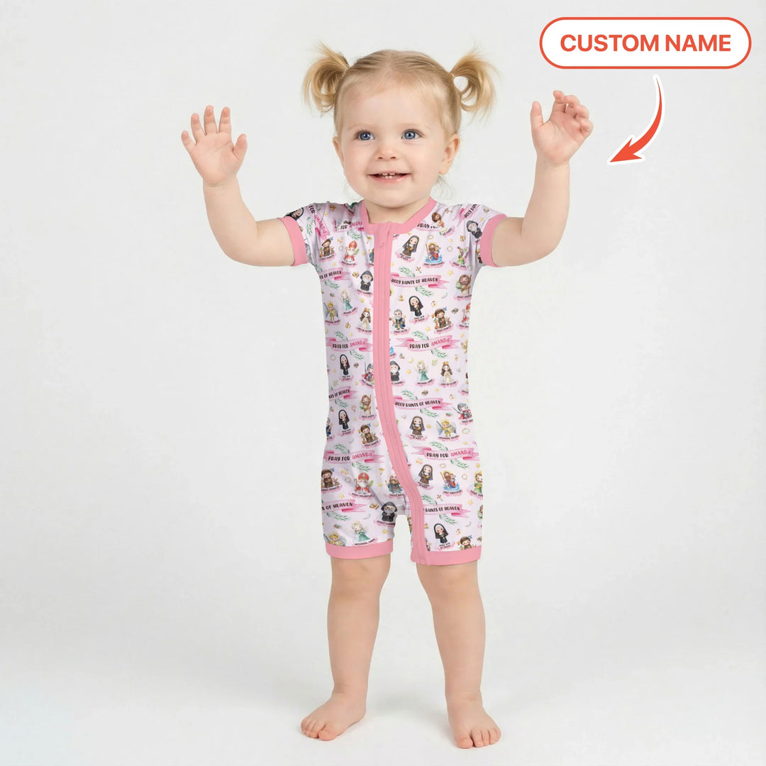Holy Saints of Heaven Custom Name Bamboo Shorty Zippy