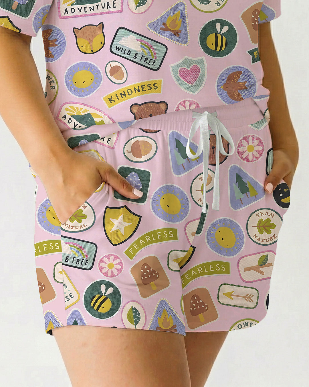 Little Explorer Bamboo Women Short Sleeve Short Pajama Set