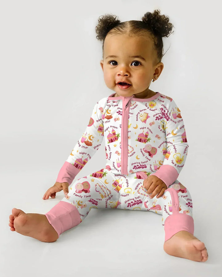 Ramadan Mubarak Matching Family Bamboo Convertible Zippy