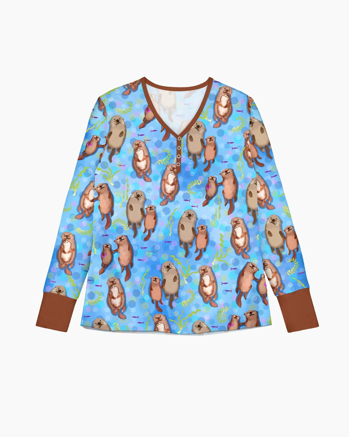 Otterly Together Bamboo Women Pajama Set
