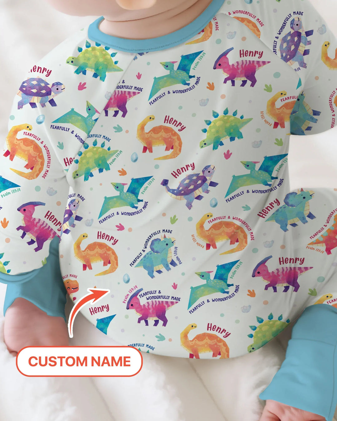 Fearfully & Wonderfully Made Custom Name Boy Bamboo Convertible Zippy