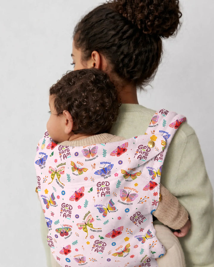 God Says I Am Butterfly Baby Carrier