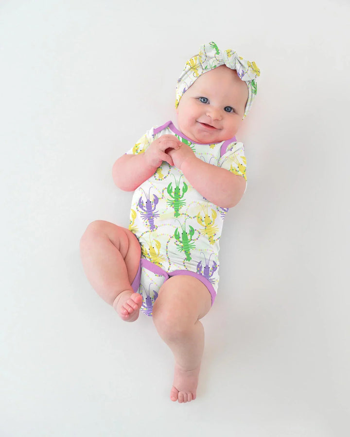 Mardi Gras Crawfish Family Matching Bamboo Bodysuit