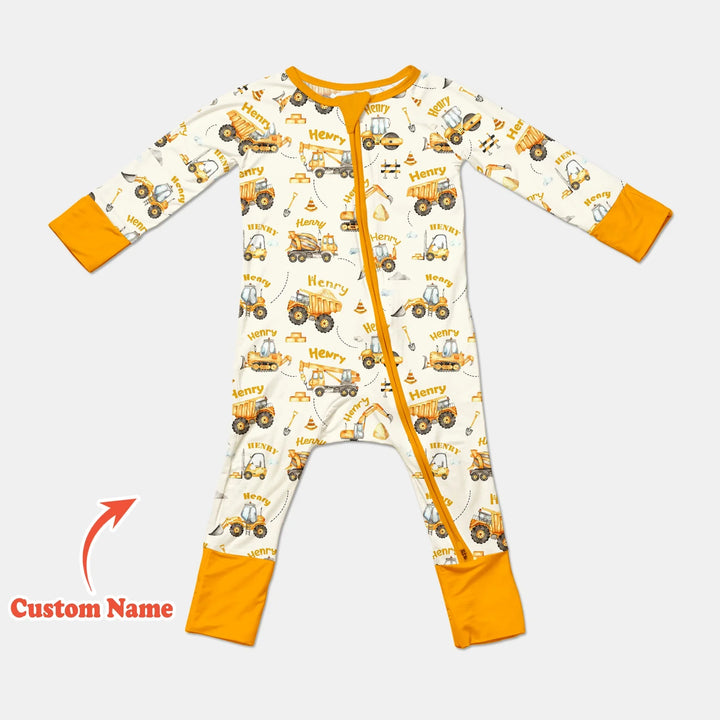 Constructions Machines Custom Name Bamboo Convertible Zippy