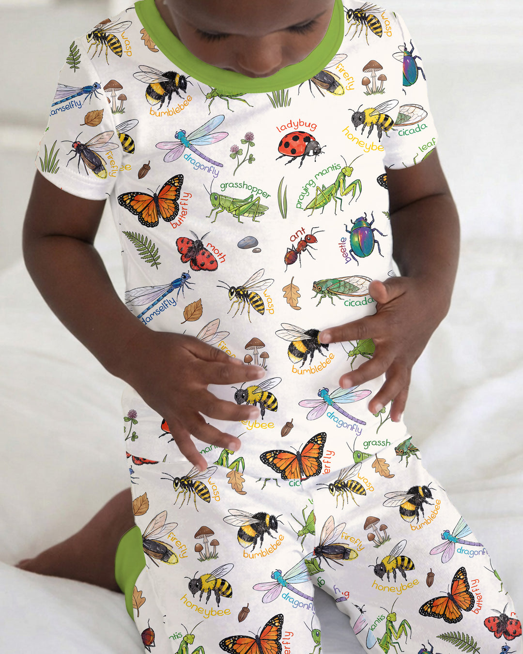 Bug Learning Bamboo Two Piece Short Sleeve Pajama Set