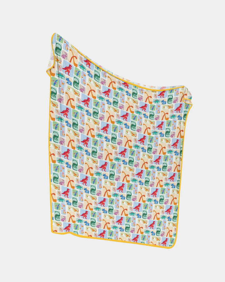 Rainbow Dino Friends Family Matching Bamboo Blanket