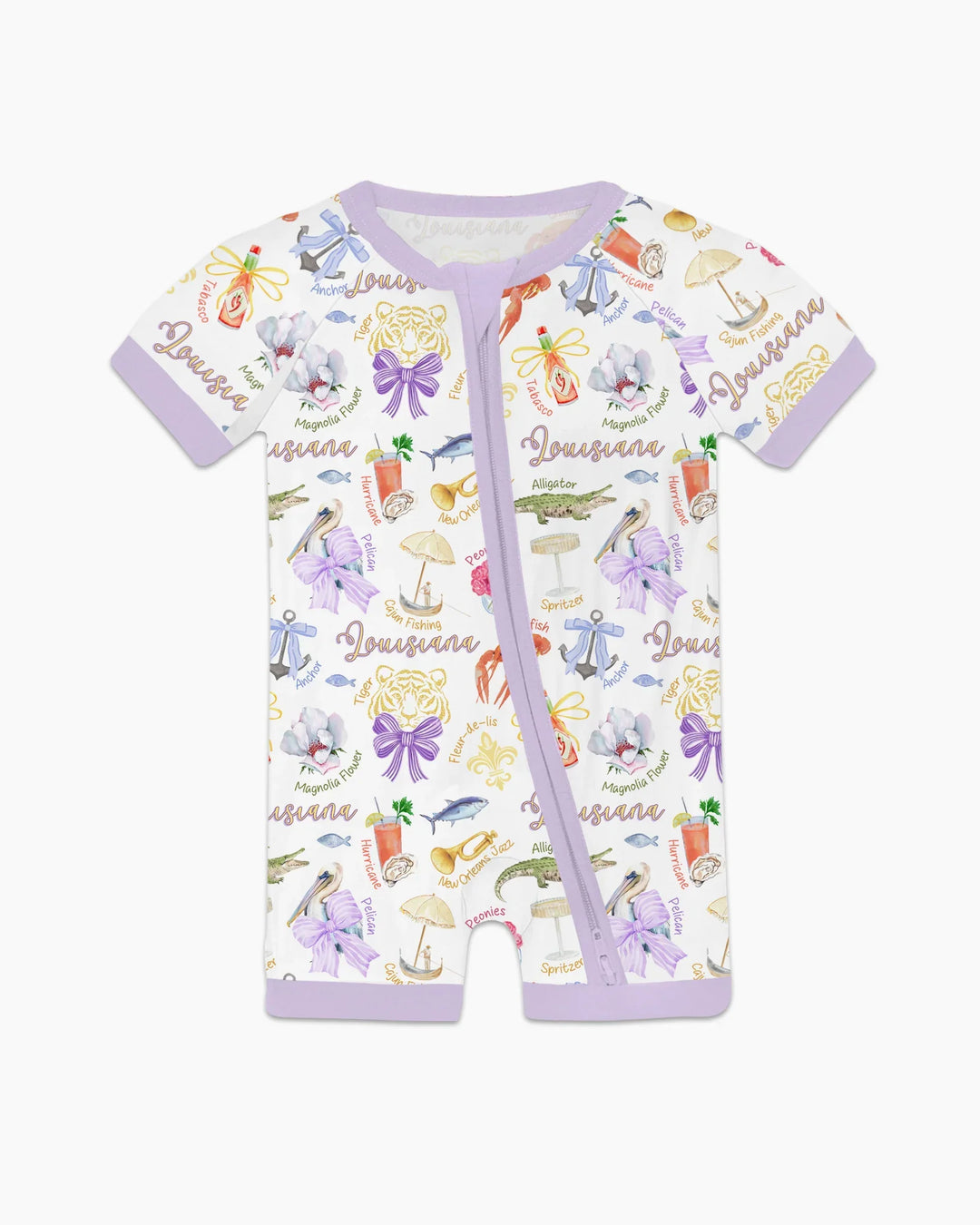Louisiana Preppy Summer Bamboo Shorty Zippy