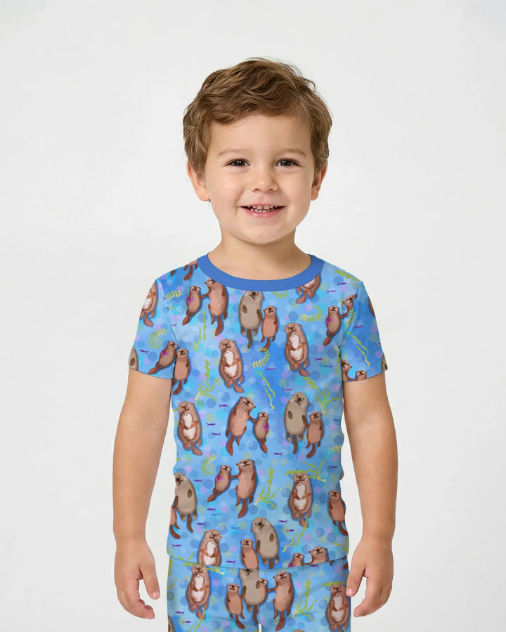 Otterly Together Bamboo Two Piece Short Sleeve Pajama Set