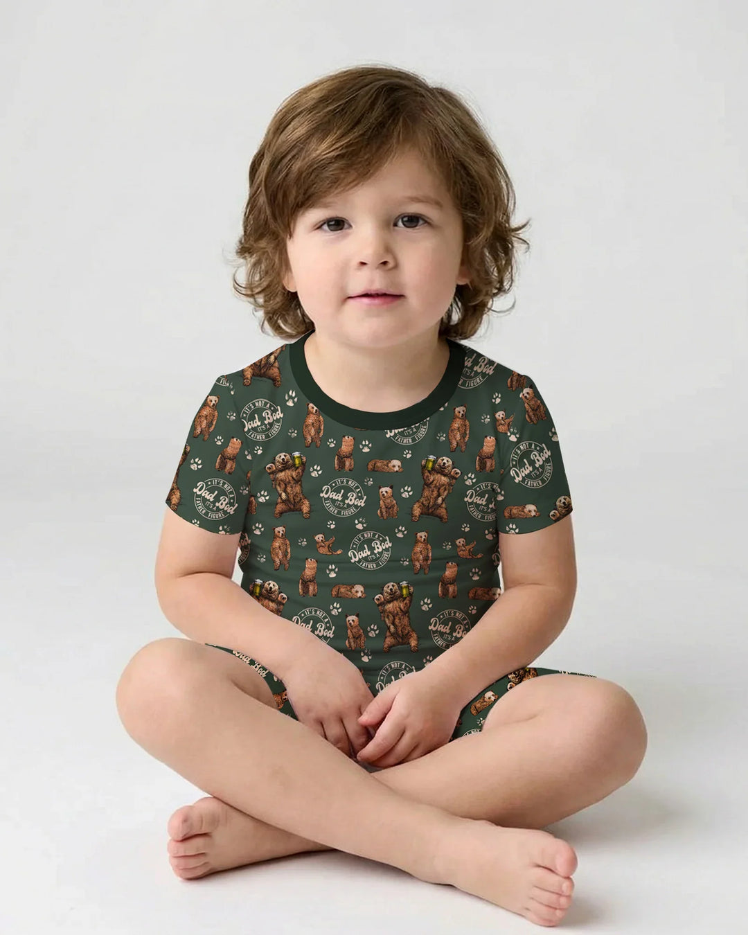 Daddy Bear It's Not A Dad Bod Bamboo Two Piece Short Sleeve Shorts Pajama Set