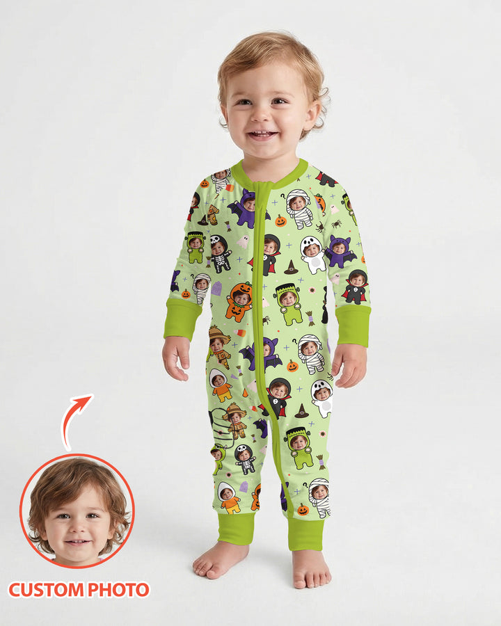 Custom Photo Little Halloween Crew Bamboo Convertible Zippy