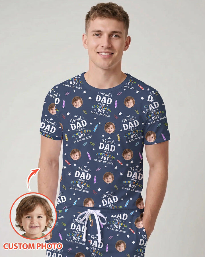 Proud Dad Mom Of Class Of 2026 Bamboo Men Short Sleeve Short Pajama Set