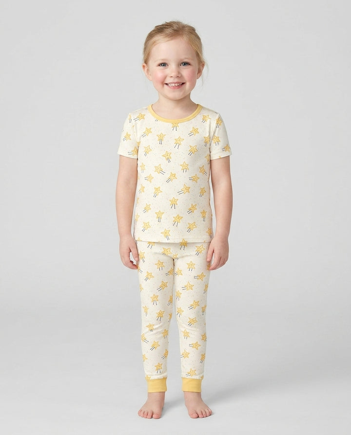 Happy Little Stars Family Matching Bamboo Two Piece Short Sleeve Pajama Set