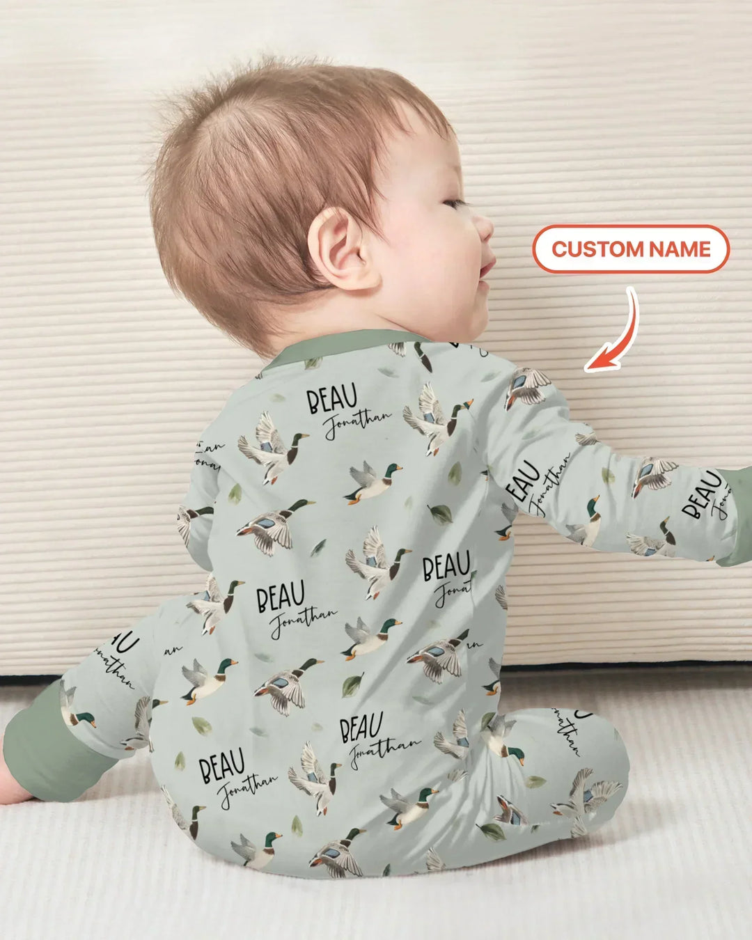 Custom Name Mallard Duck Bamboo Convertible Zippy