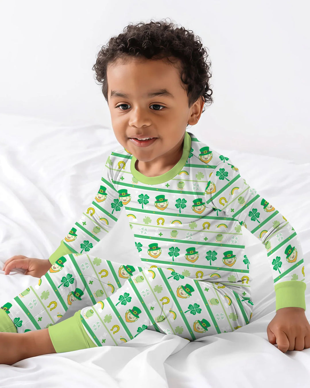 Happy Saint Patrick's Day Bamboo Two Piece Long Sleeve Pajama Set