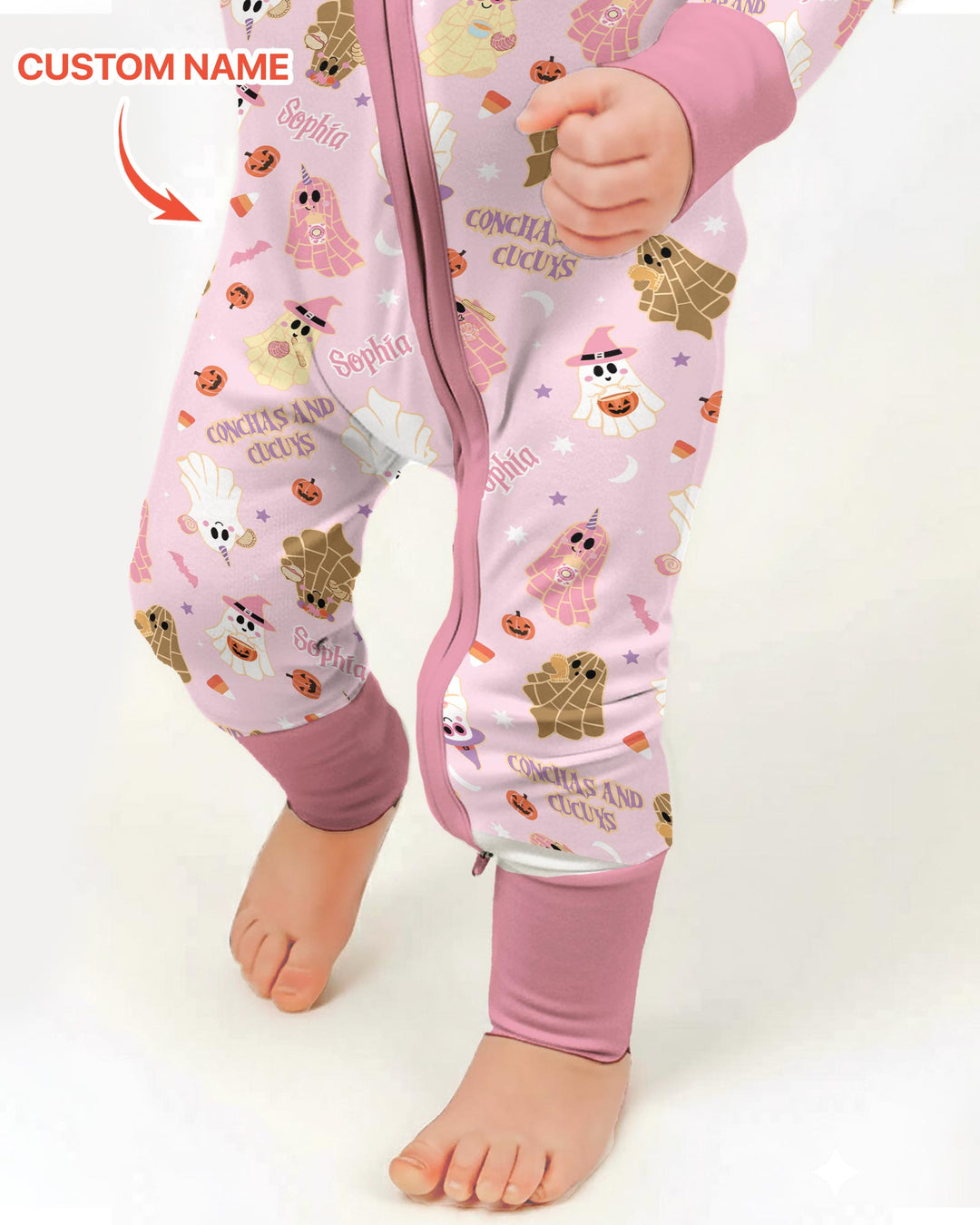 Pantasmas Mexican Halloween Custom Name Bamboo Convertible Zippy