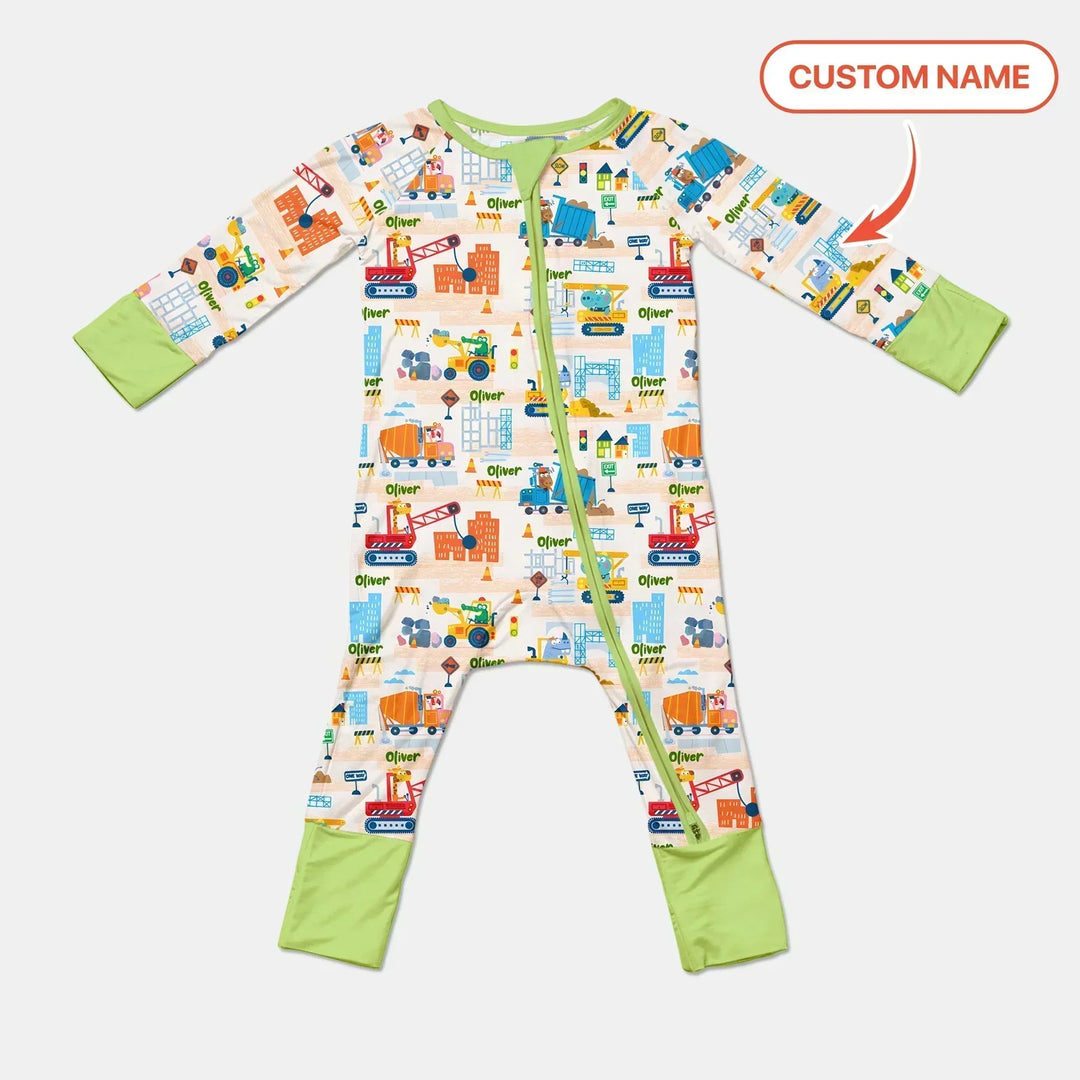 Little Builder Friends Custom Name Bamboo Convertible Zippy