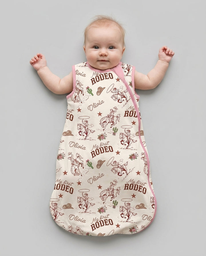 Custom Name First Rodeo Family Matching Bamboo Sleep Bag