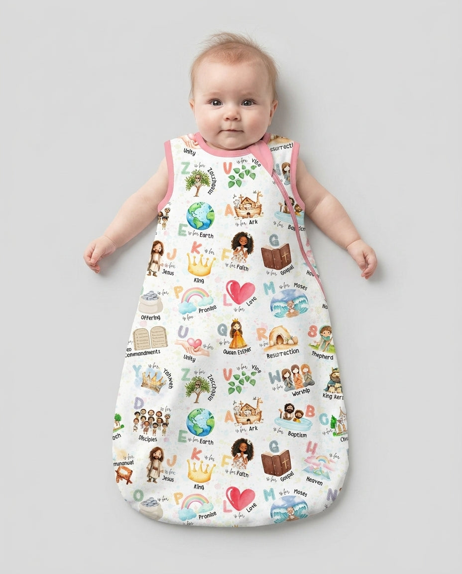 Bible ABC Alphabet Bamboo Sleep Bag