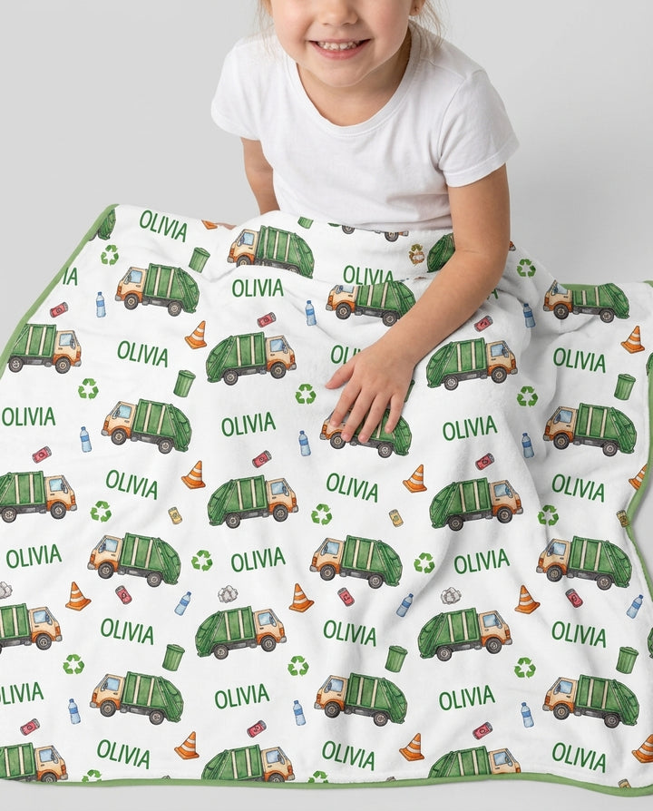 Custom Name Garbage Day Bamboo Blanket