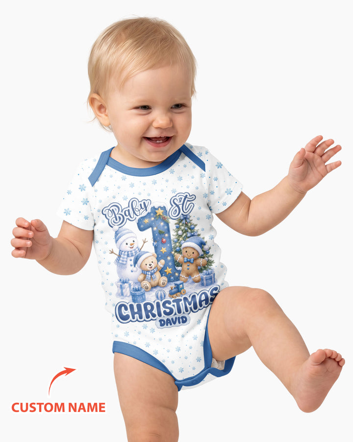 Snow Baby Christmas Bamboo Bodysuit