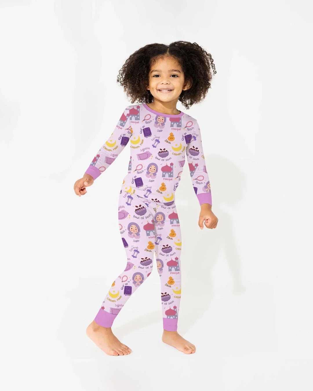 Happy Ramadhan Bamboo Two Piece Long Sleeve Pajama Set