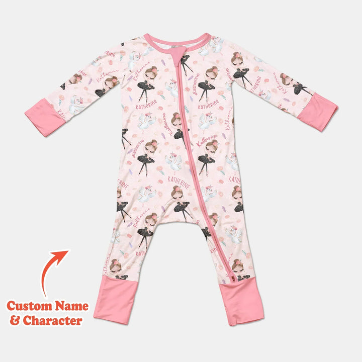 Custom Name Ballerina Doll Bamboo Convertible Zippy