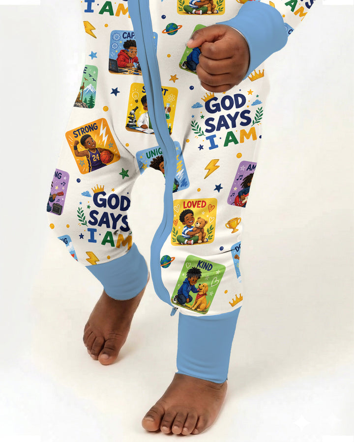 God Says I Am Black Boy Bamboo Convertible Zippy