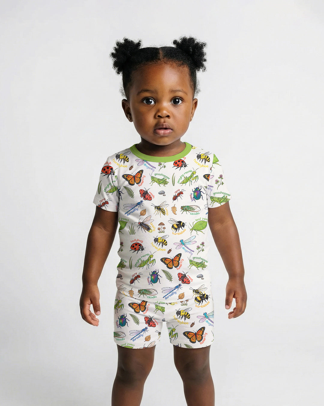 Template Bamboo Two Piece Short Sleeve Shorts Pyjamas Set