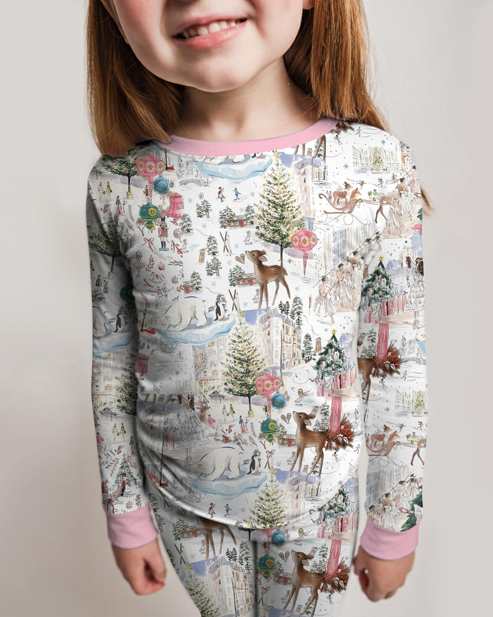 Enchanted Winter Wonderland Bamboo Two Piece Long Sleeve Pajama Set