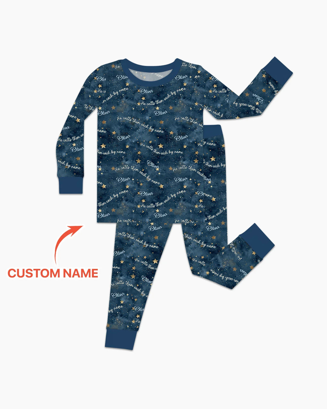 Called By Name — Personalized  Bamboo Two Piece Long Sleeve Pajama Set
